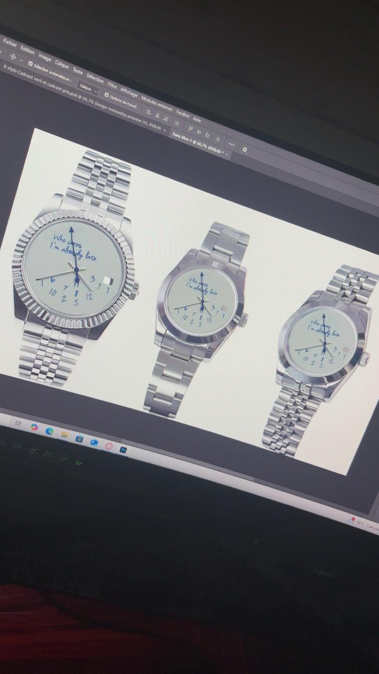 Montre 100 % Personnalisé